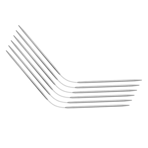 uxcell 6Pcs Size US 2.5 (3mm) Double-Pointed Flexible Knitting Needles 9 Inch(23mm) Stainless Steel Needle for Handmade Projects DIY Knitting - size: Size US 2.5 (3mm)