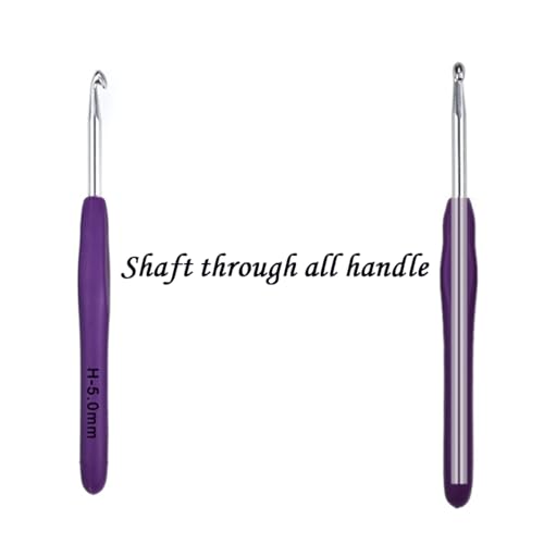 5mm Crochet Hook, Ergonomic Arthritic Crochet Hook,Smooth Extra Long Crochet Needles,Ergonomic Handle, Beginner Crochet Hooks (5 mm) - size: Size 5 mm
