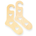 Wooden Sock Blockers Heart Motif, One Pair Knitting and Crochet Sock Mold, Sock Display - Large (US 9-10 / EU 40-42) - size: Large (US 9-10 / EU 40-42)