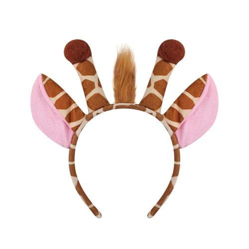 Giraffe Costume Tutu Skirt Set Animal Headband Nose Tail Fancy Outfit Props - color: 3 Pcs Set