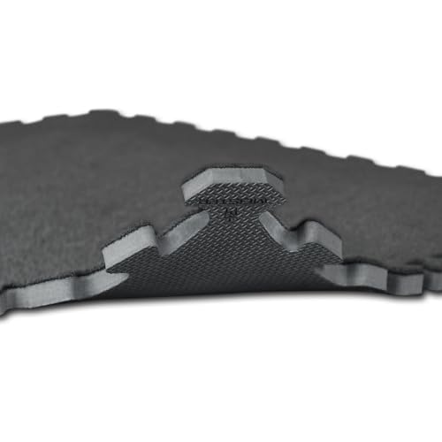 Meister X-THICK 3/4" Interlocking Carpet Top EVA Foam Mats - 2'x2' Tiles for Exercise, Play Areas & Offices - color: Black, size: 25 Tiles (100 Sqft)