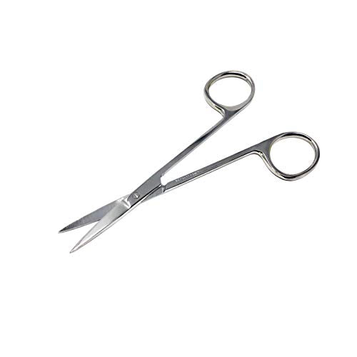 Cynamed Iris Micro Dissecting Precision Lab Scissors, Fine Point Straight - Perfect for Doctors, Nurses, EMS, Students, Education & Training and More (Pack of 5)
