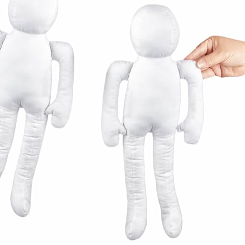 2 Cloth Doll Body Model Blanks – Pre‑Stuffed Muslin Craft Bodies, 18" - color: 2 White Dolls (18”)
