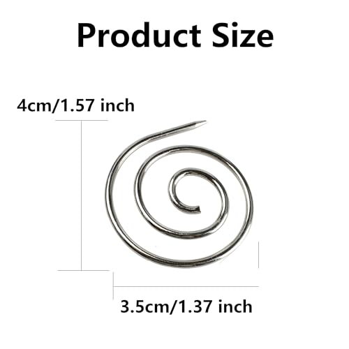 pson 2PCS Spiral Cable Needles Set, Metal Cable Needles, Smooth Curved Design for Wool Projects, Knitting, Yarn Sewing (Gold&Silver)
