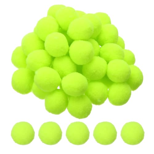 PATIKIL 1inch Pom Poms for Crafts, 500pcs Small Pompoms for Crafts Mini Puff Balls Bulk High Elasticity Fuzzy Balls for Hats Christmas Art DIY, Fluorescent Yellow - color: Fluorescent Yellow, size: 1inch
