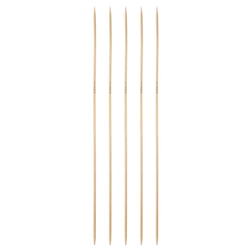 HARFINGTON 5Pcs Bamboo Knitting Needles Double Pointed Size US 1(2.25mm) Carbonized 7.9 Inch(20cm) Straight for Handmade Creative DIY Knitting Craft Yarn - color: Brown, size: US 1(2.25mm)