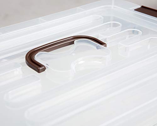 4 Pack-Plastic Storage Bins with Lids and Handle, Clear Plastic Latching Box for Storage, Stackable Storage Containers for Organizing, Multi-Purpose, 7 Quart - color: Clear, size: 7 Quart
