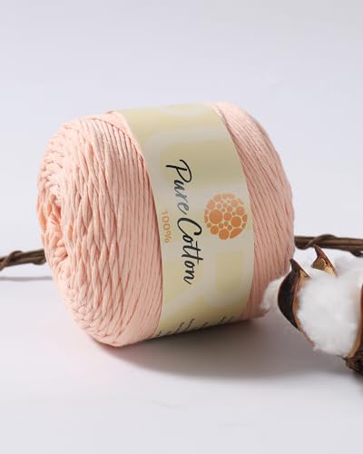 4pk Premium 100% Pure Cotton Yarn (400 Grams) Soft, Breathable, and Versatile Medium Worsted Weight (23 Orange Red) - color: 23 Orange Red