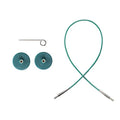 Knit Picks Interchangeable Circular Knitting Needle Cable - 16" Green | For Short Tip Interchangeable knitting needles, creates 16 inch total length including needle length when attached - size: 16"