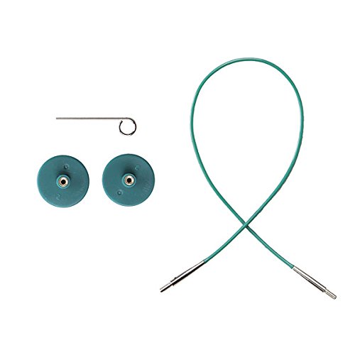 Knit Picks Interchangeable Circular Knitting Needle Cable - 16" Green | For Short Tip Interchangeable knitting needles, creates 16 inch total length including needle length when attached - size: 16"