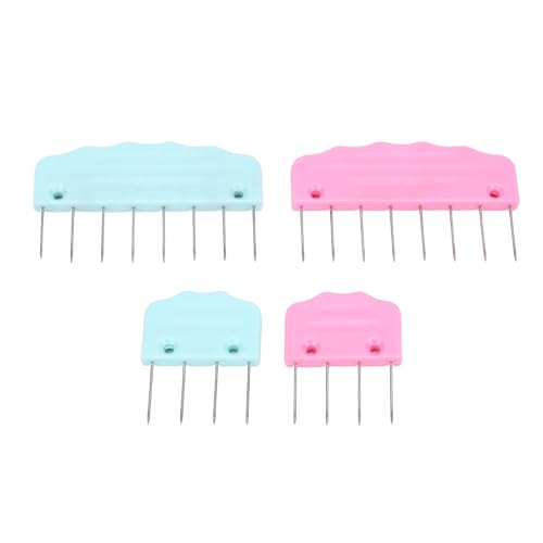 Knit Blocking Pins Kit 20 Pcs Stainless Steel Crochet Blocking Combs 12 Large 8 Small for Sweaters Scarves Shawls, Even Tension Shaping, Time Saving Assembly, Safe Storage Case