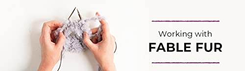 YarnArt Fable Fur Yarn – 1 Skein (100g), Chunky Faux Fur Fiber for Knitting, Crochet & DIY – Soft, Fluffy, Eyelash Texture – Super Bulky, Fuzzy Material for Clothes, Toys, Blankets & Crafts (971) - color: 971