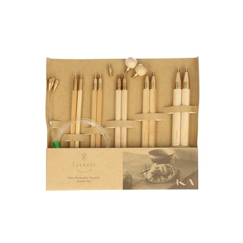 Seeknit - Seeknit Shirotake (Size M) Interchangeable Circular Needle Set - 1 Piece, Beige