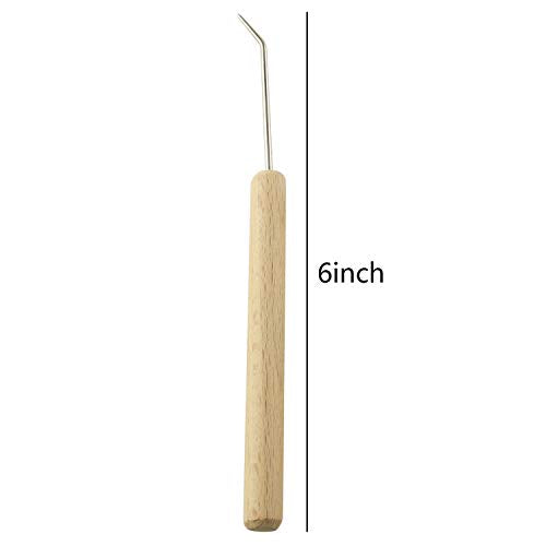 Tegg Crochet Hook 2PCS Wooden Handle Loom Knit Hooks Needle Hooks for Knitting Crafts