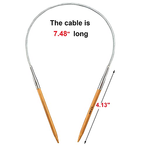 Mdoker Bamboo Circular Knitting Needle Size 7 16 Inch Circular Knitting Needles for Handmade Knitting DIY and Any Weaven Yarn Projects(US Size 7,4.5mm) - size: US-7-(4.5mm)