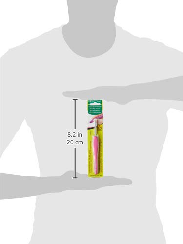 Clover 1044/F Pink Amour Crochet Hook, Size F, 3.75mm (Pack of 2) - size: US F / 3.75 mm (Pack of 2)