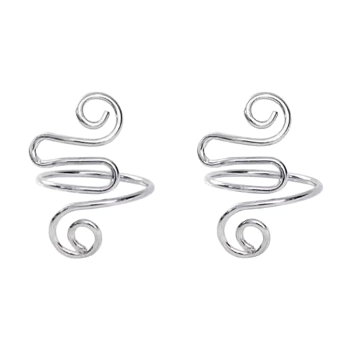 2Pcs Crochet Rings for Finger, Adjustable Open Yarn Guide Crochet Tension Ring for Crocheting Knitting Accessories Supplies Metal Yarn Tension Loop Ring for Finger (Silver) - color: Silver-2P