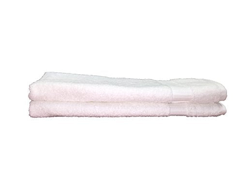 Optima Collection Platinum Level 16" X 30" White Hand Towels, Set of 2, 100% Eco-Friendly Pre-Consumer Regenerated Cotton | Cotton towel collection for bath, hospitality, guest bathrooms and daily use - size: Set of 2, style: Platinum Quality