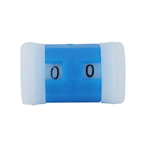 AKOAK 10 Picee Per Pack Plastic Knit Counter Knitting Crochet Stitch Marker Row Counter - 5 Large Size and 5 Small Size - Blue and Red