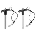 uxcell 2Pcs T Handle Lock Pins, 8mm x 60mm Usage Length Stainless Steel Push-Button Quick Release Pin - size: 8mm x 60mm