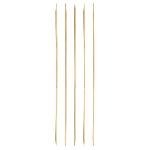 HARFINGTON 5Pcs Bamboo Knitting Needles Double Pointed US 1(2.25mm) 7.9 Inch(20cm) Straight for Handmade Creative DIY Knitting Craft Yarn, Yellow - color: Yellow, size: US 1(2.25mm)