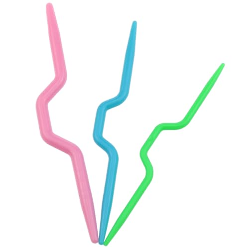 Xhziy 28 Pcs Cable Needles for Knitting, Multicolor Stitch Holder Set | Smooth Plastic, U Shaped and Curved Designs, Assorted Sizes for Sweaters, Socks, Scarves, and Yarn Crafts
