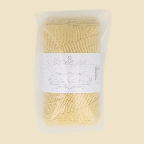 Scheepjes Cotton Whirlette Yarn, 812 Sesame Seed, 100 g (3.5 oz) - color: Geel