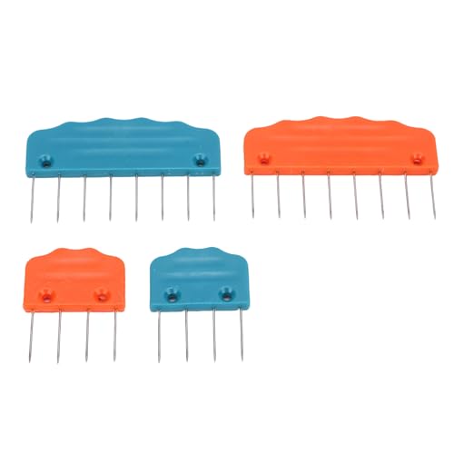 Rengue Knit Blocking Comb Set, Stainless Steel Pins for Knitting and Crochet, Flexible Tools for Lace Projects, 20 Piece Set