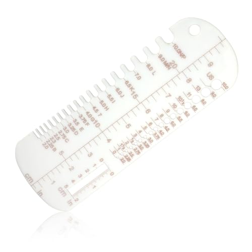 Sock Ruler, Crochet Gauge Measuring Tool Knitting Crochet Gauge Ruler Knit Sock Sizing Ruler for Weaving Tools Handmade Gift
