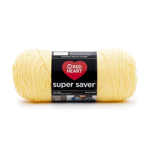 Red Heart E300.0235 Super Saver Economy Yarn, Lemon - color: Lemon, size: 1 Pack