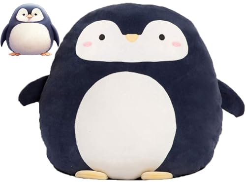 Soft Flat Penguin Plush Hugging Pillow Cute Navy Blue Penguin Stuffed Animal Plushies Toys Kids Anime Cushion for Birthday, Valentine's Day, Christmas...16.5 Inch - color: Navy, size: 16.5 Inch