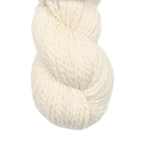 100% Baby Alpaca Yarn Wool Bare Yarn Wool Undyed 2 Hank Set Bulky Weight - Heavenly Soft and Perfect for Knitting and Crocheting (Ivory, Bulky Undyed - 200 Grams) - color: Ivory, size: Bulky - 200g Undyed Hanks