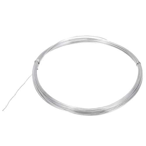 45 Gauge Aluminum Craft Wire, 33 Feet Bendable Wire Metal Armature Wire for Jewelry Making DIY Sculpting Floral Wreath Making Wire Wrapping Christmas Ornaments (45 AWG Silver)