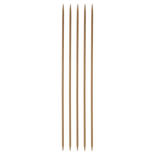 HARFINGTON 5Pcs Bamboo Knitting Needles Double Pointed Size US 0(2mm) Carbonized 6 Inch(15cm) Straight for Handmade Creative DIY Knitting Craft Yarn Projects - size: US 0(2mm)