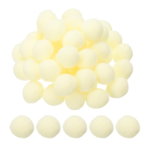 PATIKIL 1inch Pom Poms for Crafts, 500pcs Small Pompoms for Crafts Mini Puff Balls Bulk High Elasticity Fuzzy Balls for Hats Christmas Art DIY, Beige - color: Beige, size: 1inch
