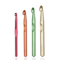 Large Sizes Crochet Hooks 4 pcs Long Crochet Needles Set QLRFFLJOY 8mm 10mm 12mm 15mm Aluminum Alloy Crochet Hook DIY Yarn Weaving Tools for Knitting Blanket, Shawl and Carpet - color: Aluminum Alloy