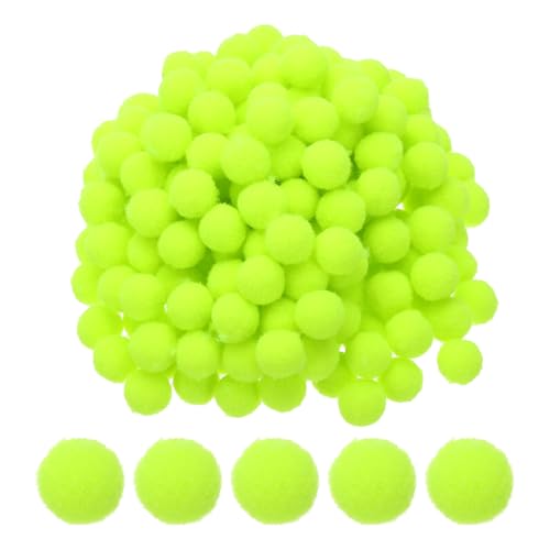 PATIKIL 0.6inch Pom Poms for Crafts, 500pcs Small Pompoms for Crafts Mini Puff Balls Bulk High Elasticity Fuzzy Balls for Hats Christmas Art DIY, Fluorescent Yellow - color: Fluorescent Yellow, size: 0.6inch