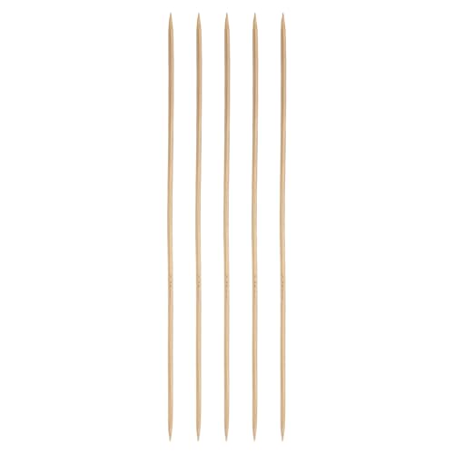 HARFINGTON 5Pcs Bamboo Knitting Needles Double Pointed Size US 2(2.75mm) Carbonized 7.9 Inch(20cm) Straight for Handmade Creative DIY Knitting Craft Yarn - color: Brown, size: US 2(2.75mm)