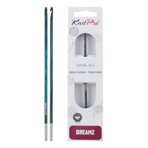 KnitPro Dreamz Afghan/Tunisian Crochet Hook | US Size D (3.25mm) - size: D (3.25 mm)