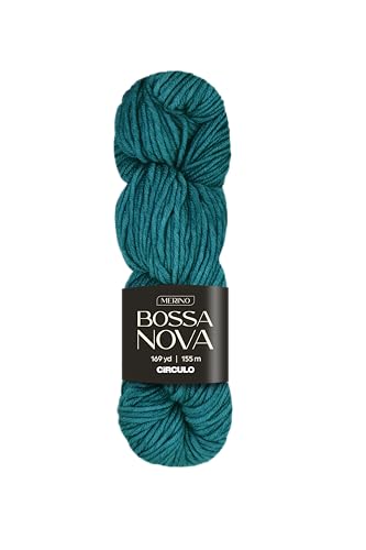Circulo Bossa Nova Yarn, 100% Superwash Merino Wool - Premium, Soft, Durable - Worsted Weight, 169 Yards - Color: 3480 - Devotion - color: 3480 - Devotion, style: 1-Pack