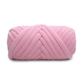 Velvet Chunky Yarn Bulky Giant Arm Knitting Ya rn, Super Soft Jumbo Tube Weight, Fluffy DIY Crochet Hand Making Washable for Blanket, Pet Bed, Rugs Pillow (2.2lb-Cute Pink) - color: Pink, size: 2.2LB