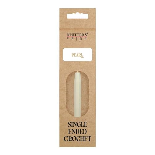 Knitter’s Pride Pearl Single-Ended Aluminum Crochet Hook - 3.75mm - size: 3.75 mm
