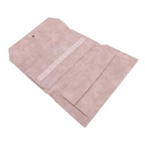 Knitting Needle Storage Bag PU Leather 13in Case for Straight Circular Needles, 25.5x38.5cm Unfolded Size, No More Tangled Needles for Travel Home Craft
