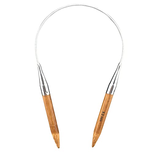 Mdoker Bamboo Circular Knitting Needle Size 13 16 Inch Circular Knitting Needles for Handmade Knitting DIY and Any Weaven Yarn Projects(US Size 13,9mm) - size: US-13-(9mm)
