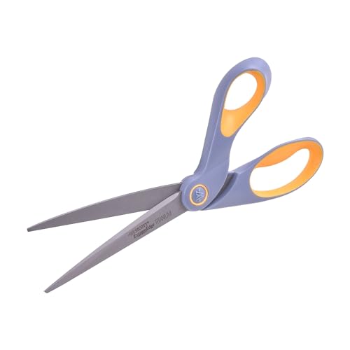 Westcott ExtremEdge Adjustable Tension Titanium Bonded Scissors, 9" Bent, Gray - color: ['Violet']