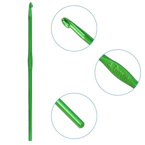 Bivethoi Aluminum Crochet Hook 4mm, 20 Pcs | Knitting Needles, Bulk Set, For Craft Yarn, For Beginners - size: 4mm