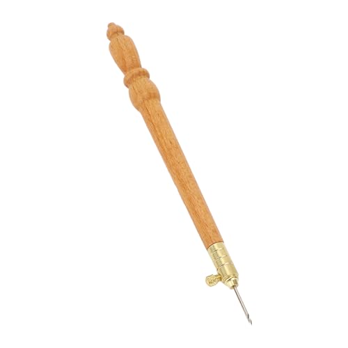 French Embroidery Crochet Hook, Wooden Handle with 3 Interchangeable Needles for Sewing Embroidery Beading Knitting DIY Crafts