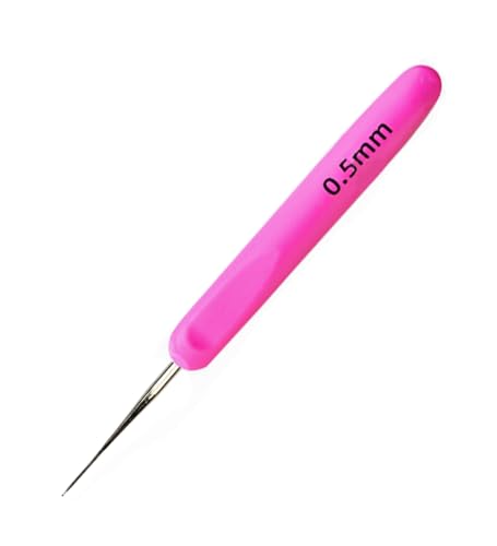 Weabetfu Dreadlocks Crochet Hooks with Ergonomic Handle,Dreadlock Needle Tool for Craft,Dreadlock Crochet Hook for Hair 0.5mm 1 Hook - size: 1 Hook 0.5mm