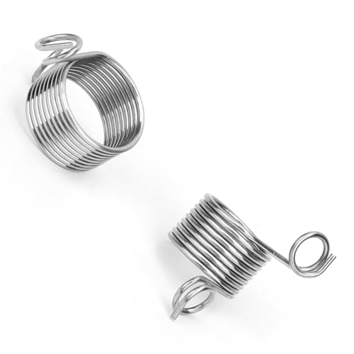Stainless Steel Knitting Thimble Finger Guide Ring for Tension Control Yarn Weaving Needlework Craft Tool for Sweaters Scarves and DIY Sewing Projects