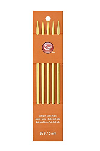 WRIGHTS Boye 7-Inch Aluminum Double Point Knitting Needles, Size 8 - size: US Size 8 (5 mm)